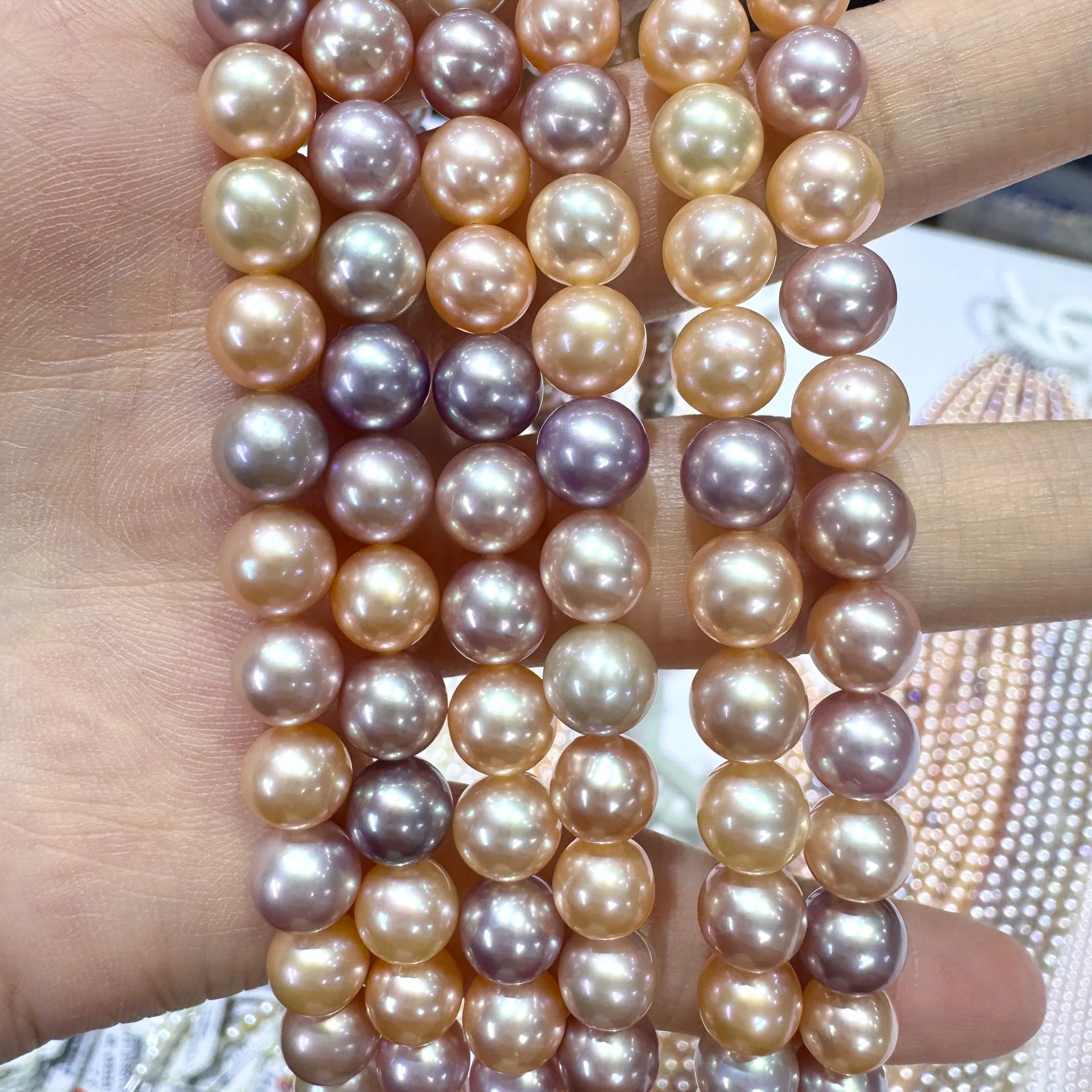 6‑7mm Natural Freshwater Multicolor Pearl Necklace, High Luster, S925 Silver Clasp, Elegant Daily Jewelry for Women