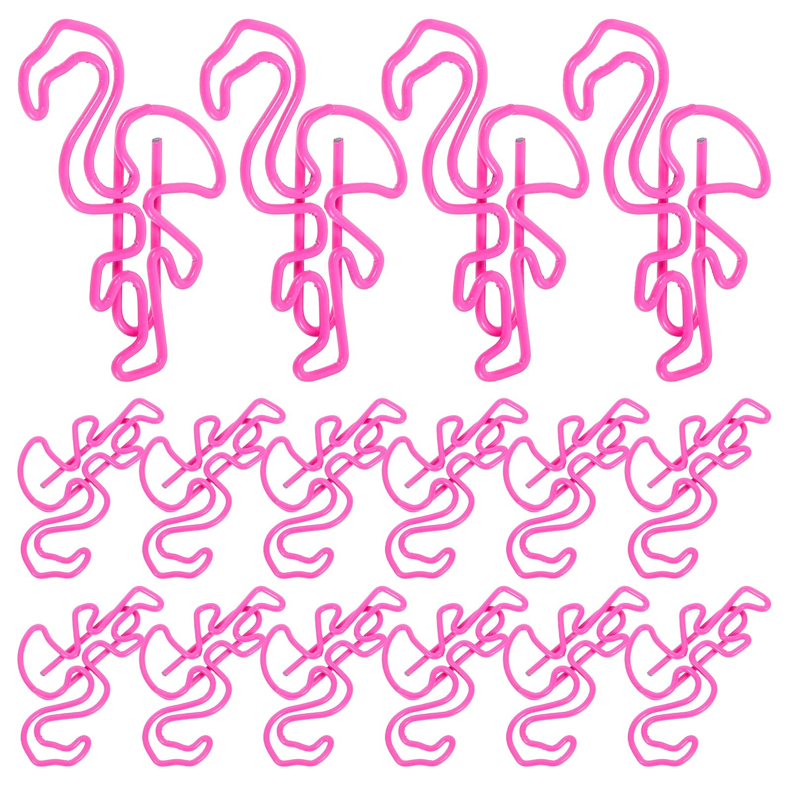 

30pcs Flamingo Paper Clips Cartoon Metal Office School Colorful Large Size Desk Accessories Organizer Stationery