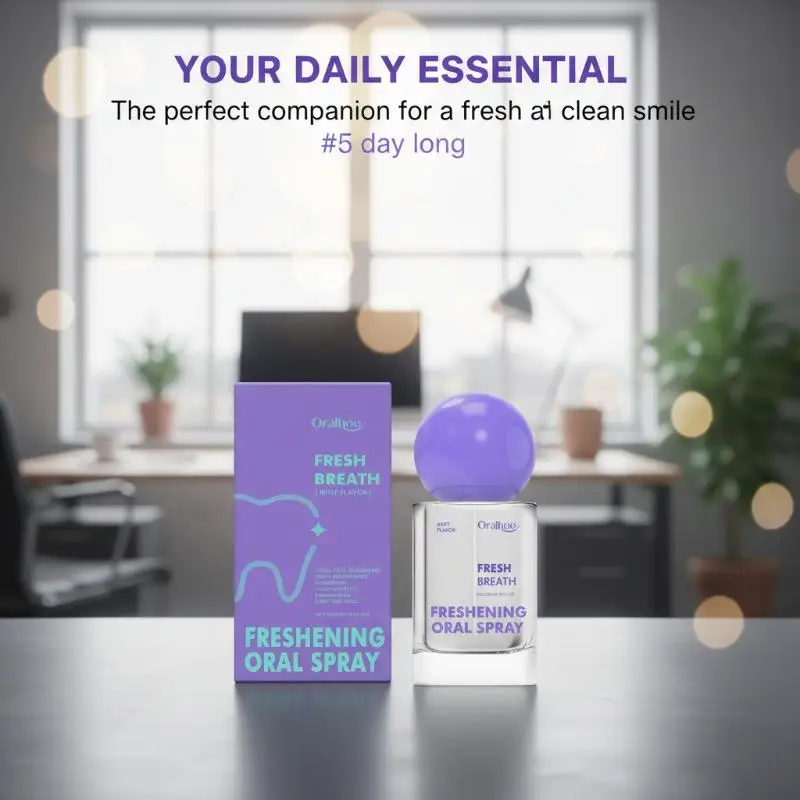 Fresh Breath Spray Oral Care Portable Mint Long Lasting for Quick Odor Removal at Work Travel