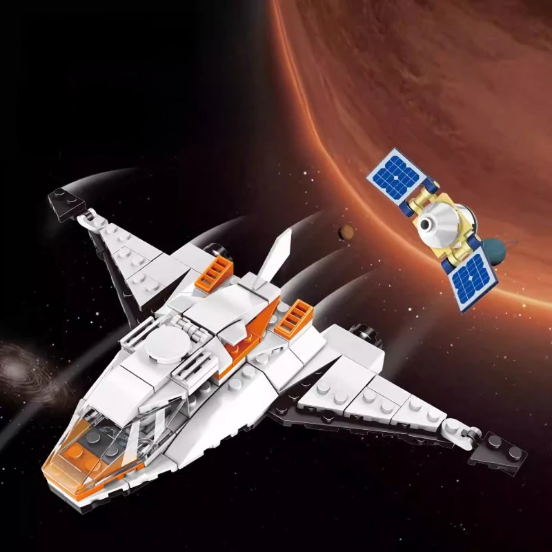 

SEMBO Mini Spaceship Building Blocks Creative Handmade Puzzle Assembled Space and Aerospace Model Trendy Toys Desktop Ornaments