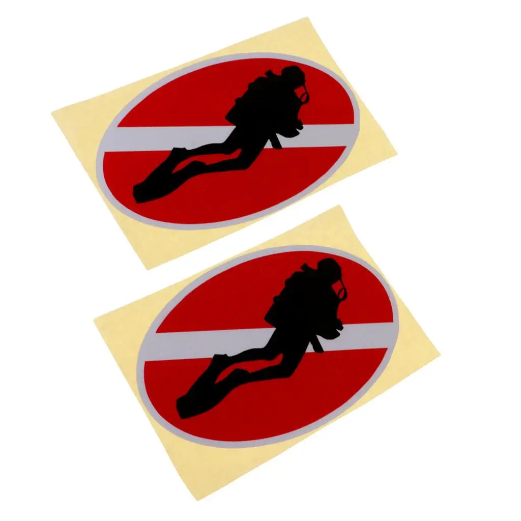 Reflective Scuba Sticker Durable PET Model Underwater Sports Decal for Swimming Tools and Dive Accessories