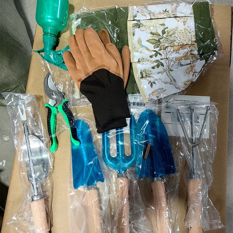 9Pcs Gardening Tools Set with Fashion and Durable Organizer Handbag Rust-Proof Ideal Gardening Gifts for Women