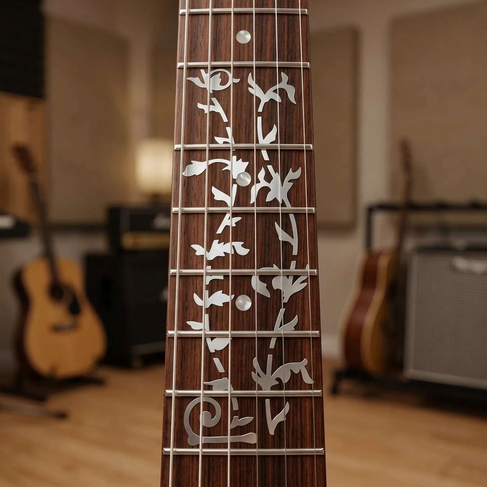 Hot Sale Protable Guitar Inlay Sticker Inlay Fretboard Guitar Markers Polyethylene Terephthalate (PET)  Hot Sale