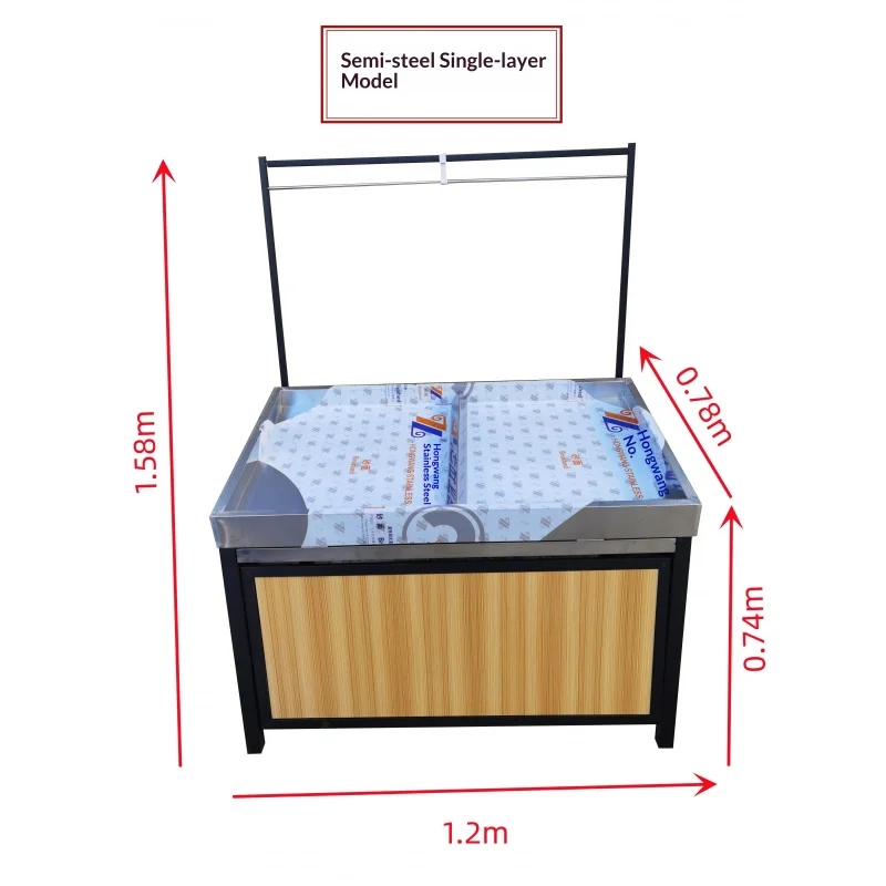 custom.Stainless Steel Heavy Duty Multi-Layer Polished Surface Produce Shelves Supermarket Fruit Vegetable Display Commerc