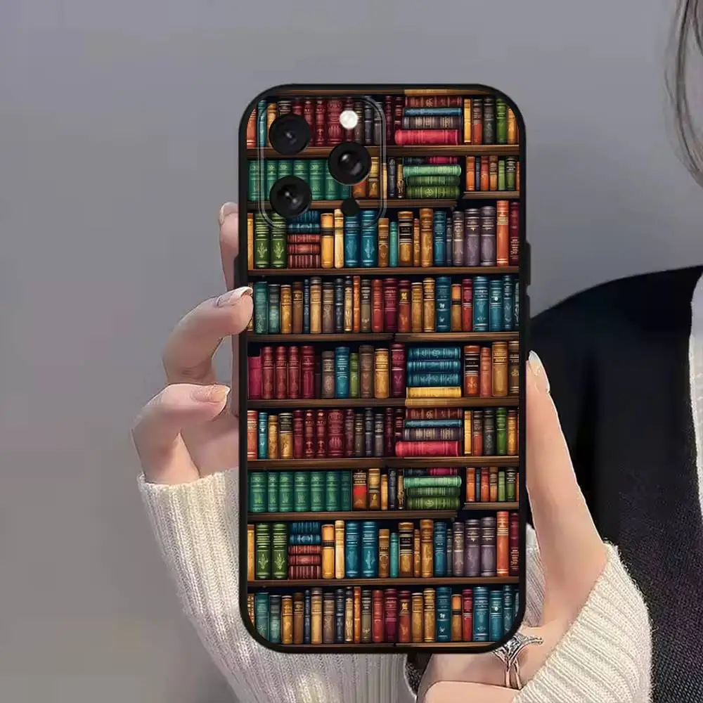 B-book prateleira c-creatives para iphone 11,15,16,14,13,17,12, pro, se4, plus, e, max, air, mini preto à prova de choque capa macia capa de telefone