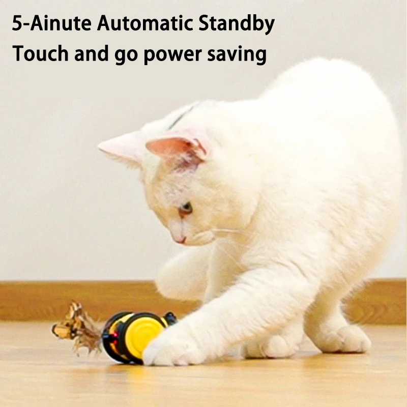 Smart Pet Cat Toy Automatic Obstacle Feather Cat Toys For cat Indoor Irregular Motion Electric Cats Toy Interactive Kitter Toys