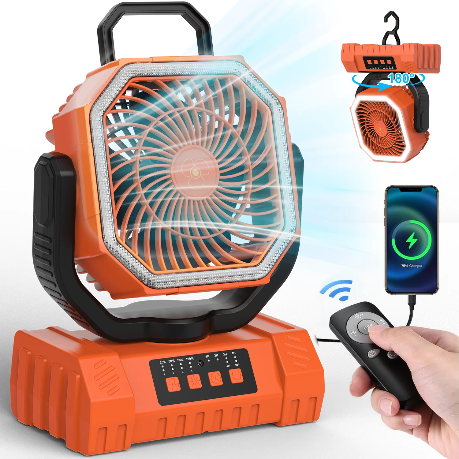 20000mah-outdoor-fan-59-hours-of-operation-time-rechargeable-battery-with-led-light-programmable-and-remote-control-orange