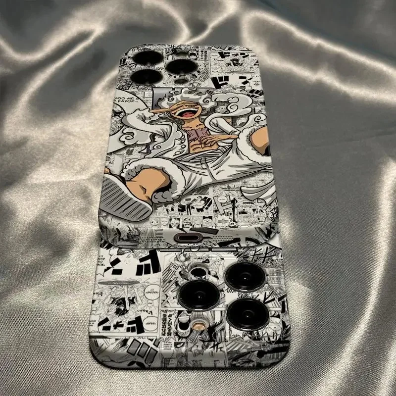 Japan Anime Monkey D Luffy Phone Case for iPhone 11 12 13 14 15 16 17 Pro Max Plus Air Cartoon Gear 5 17Pro One Piece Back Cover view 4