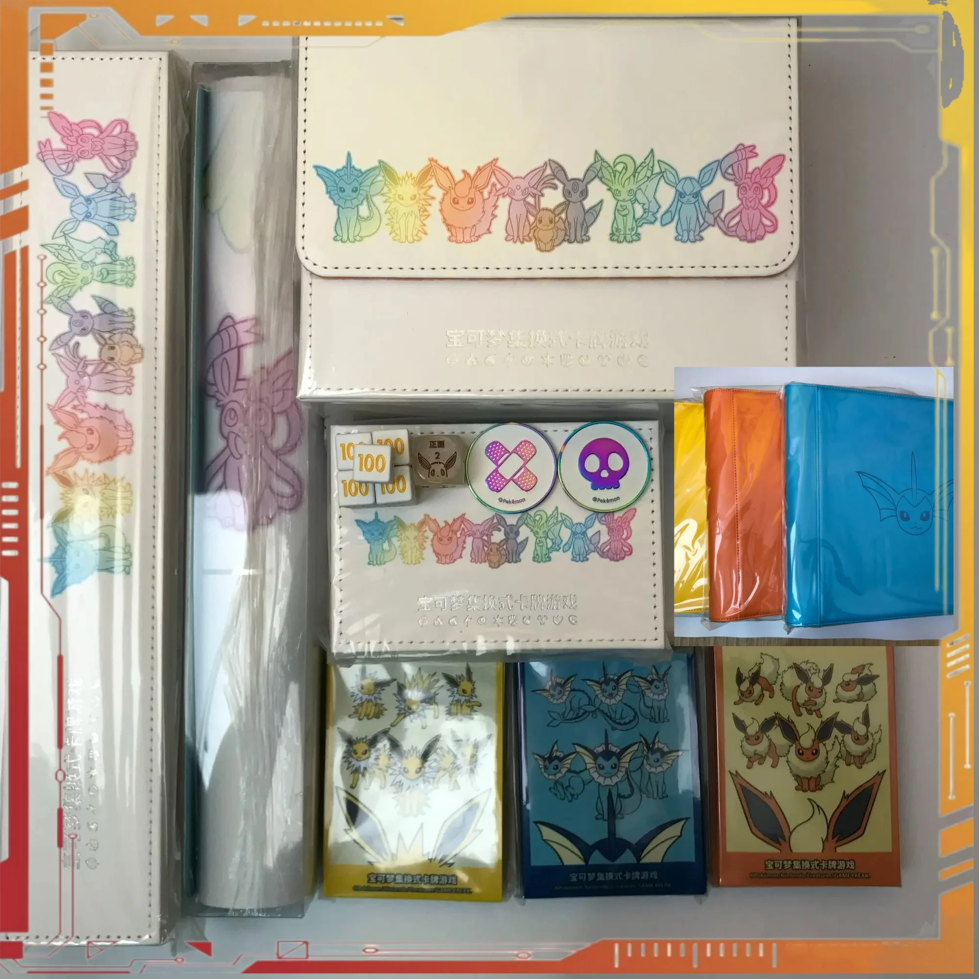 

Подлинная коллекционная карта PTCG, китайская коллекционная карта Eevee Evolution, расширенная подарочная коробка, шахтная коллекционная карта Eevee Fire Eevee Water, подарок