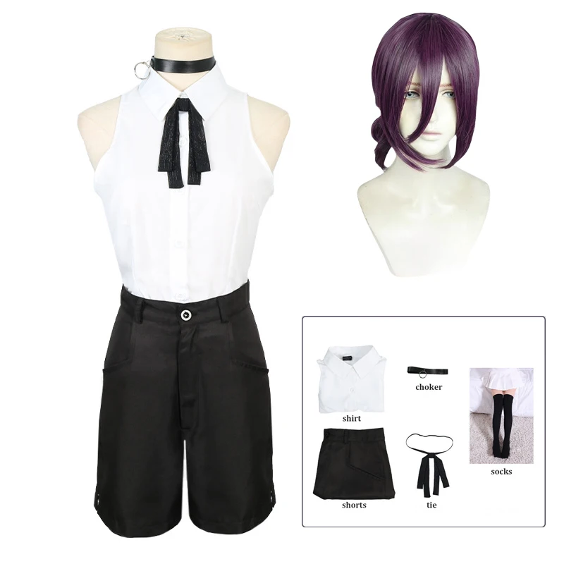 Reze Cosplay Chainsaw Man Cosplay Costume Wig Women Halloween Carnival Party Role Playing Dress Suit Clothes Outfits