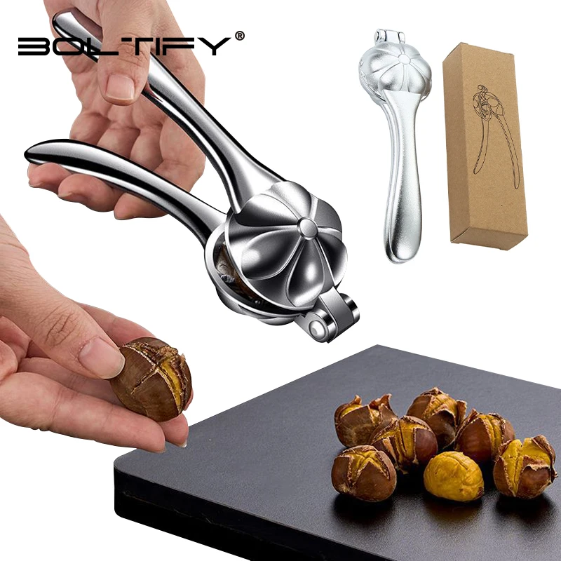 

2in1 Stainless Chestnut Opener Quick Nutcracker Sheller Sheath Opening Machine Cutter Nuts Opener Kitchen Household Supplies