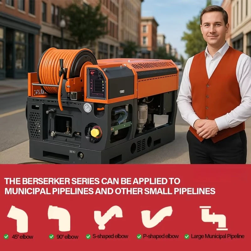 Customized truck mount drain jetter sewer flushing machine compact frame high pressure output for onsite municipal drain repair