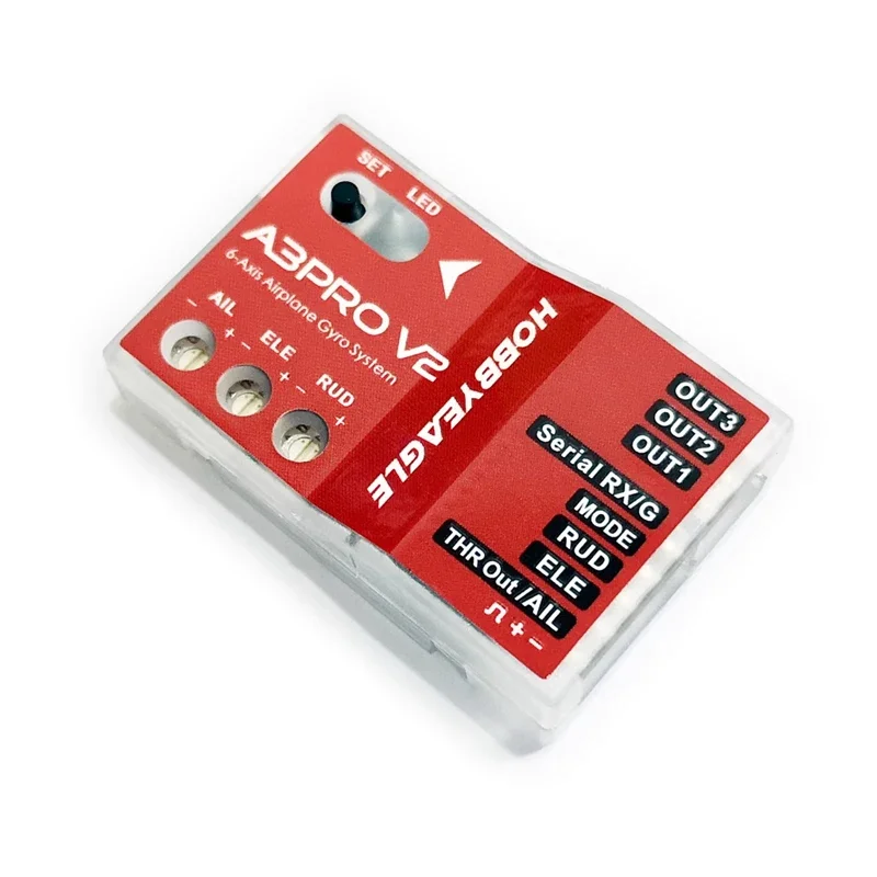 HobbyEagle A3 Pro V2 6-Axis Gyro Stabilizer Flight Controller /Gyroscope For RC Fixed-Wing/Delta-Wing V-Tail Airplane Elevator