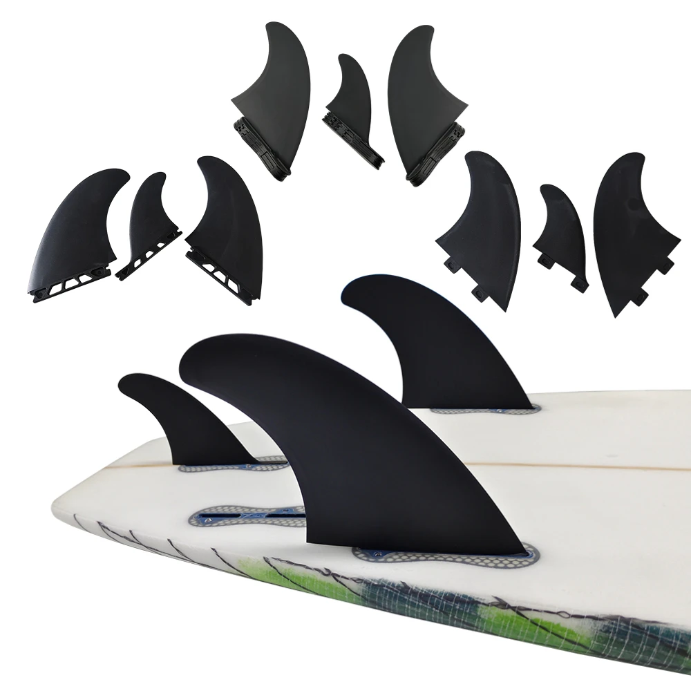 

Surfboard Fins T1 Tri Fins Double Tabs/Double Tabs 2/Single Tabs Base Plastic Fins For Shortboard/Funboard Nylon Fin Thruster