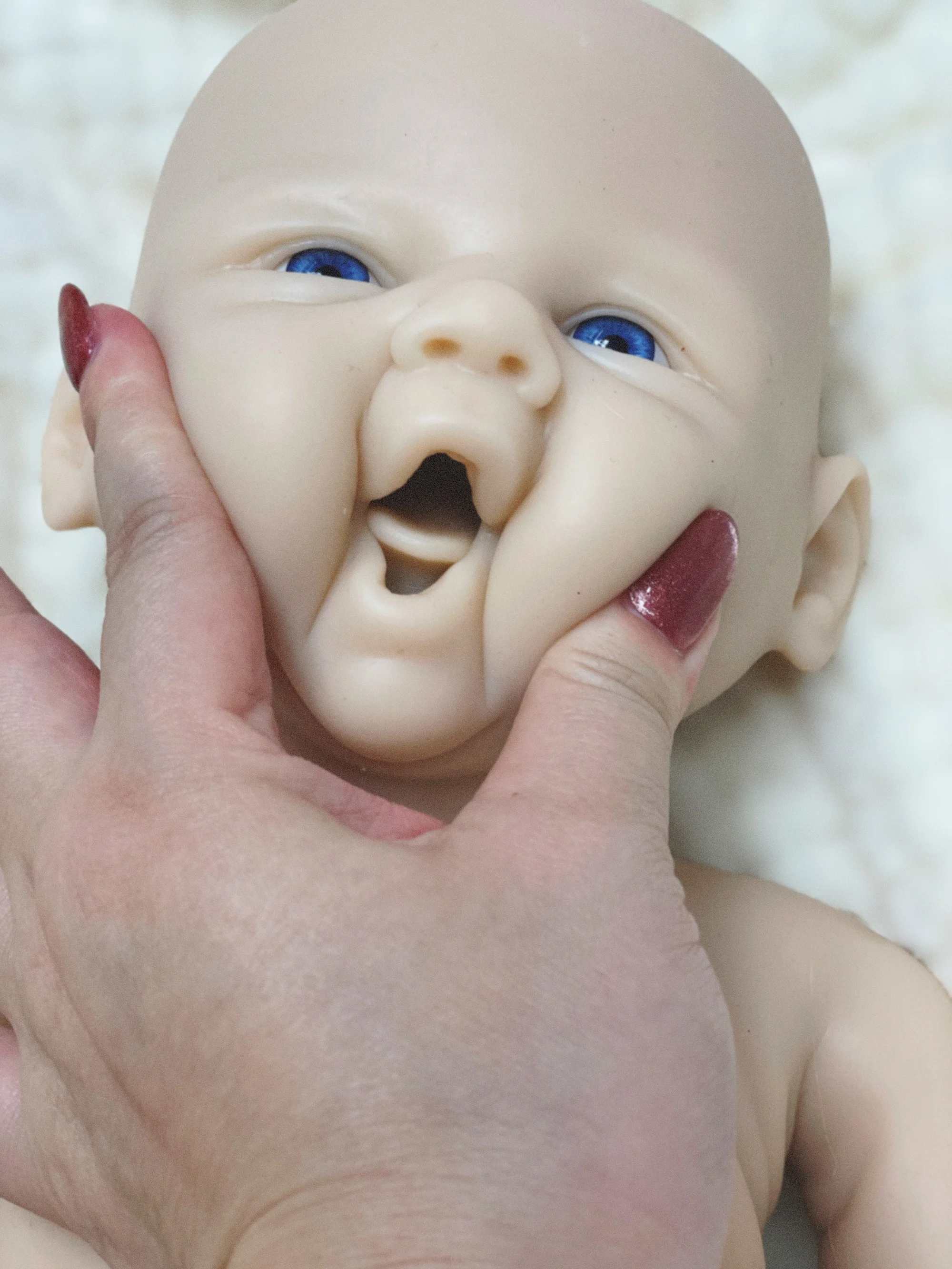 45CM Open Mouth Vivienne Reborn Doll Girl 3D Painted Full Body Soft Silicone Bebe Reborn Doll Toys For Kid's Gifts Reborn Dolls