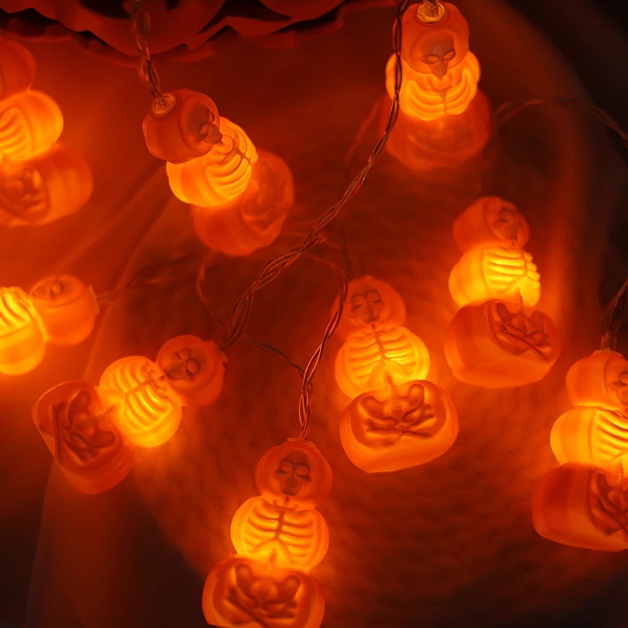 Cross border Amazon Halloween Light String Scene Layout LED Skull Light String Outdoor Festival Decoration LED Lights
