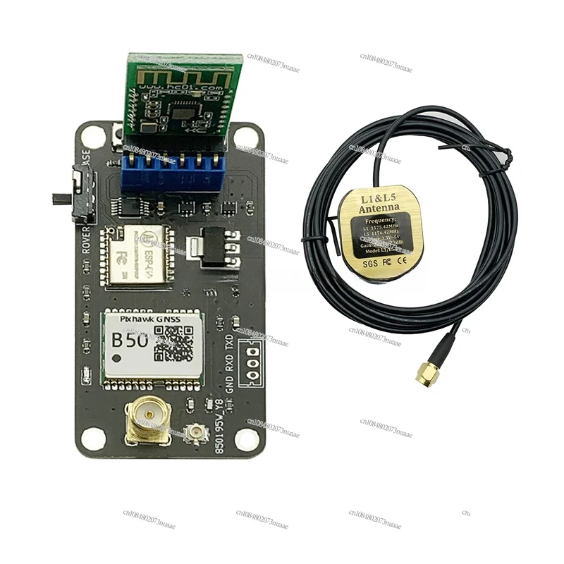 High Precision GPS BD GLONASS Dual Frequency L1 L5 Three System GNSS RTK Base Rover Mobile Station Positioning Board