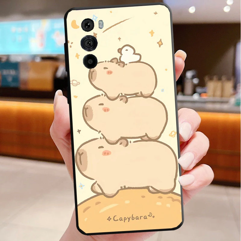 

Cartoon Cute capybara Funda Phone Case For Motorola Edge 50 40 Pro 60 50 40 30 Ultra Neo Fusion Moto G Play G Stylus G Power G