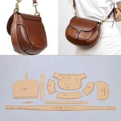 heavy duty kraft paper sewing pattern leather craft vintage shoulder bag die cutting template 18.5x18x7cmcm