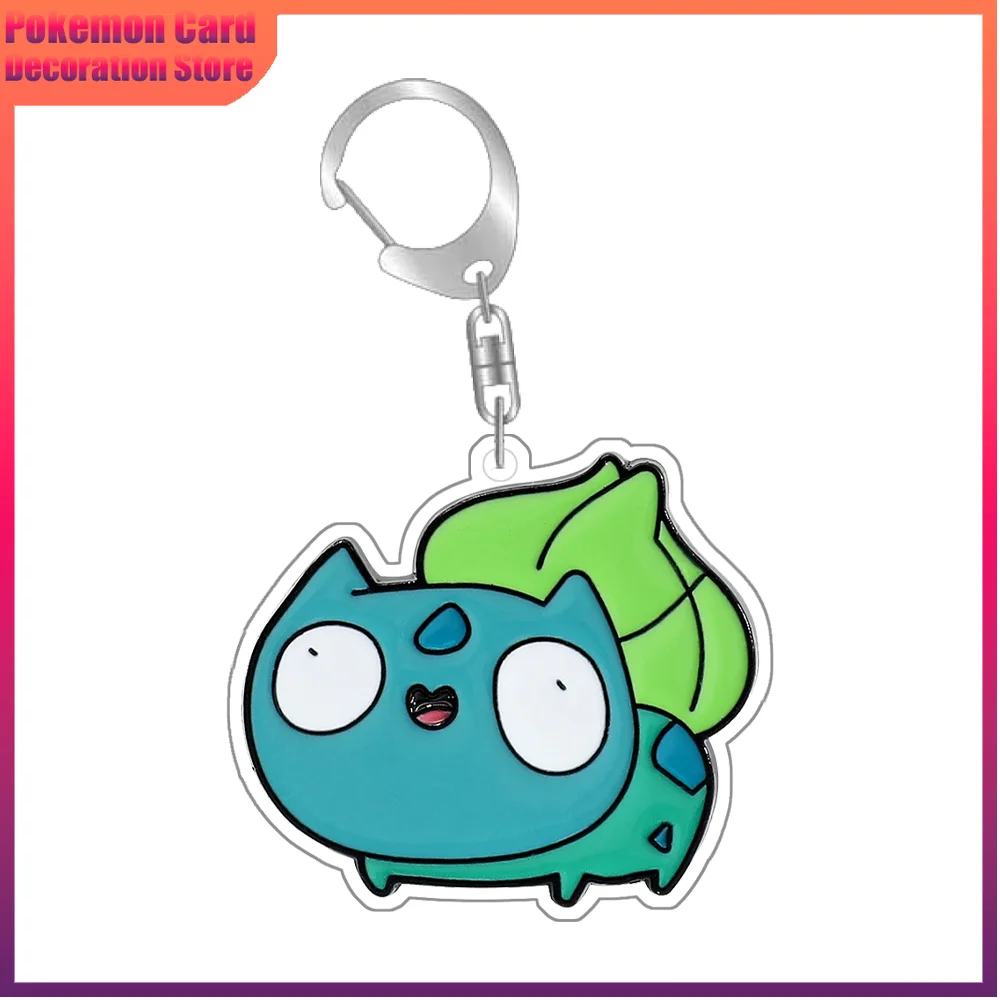 Pokemon presentes kawaii anime acrílico chaveiro bonito psyduck qikachu charmander broche emblema de metal para crianças chapéu pinos acessórios
