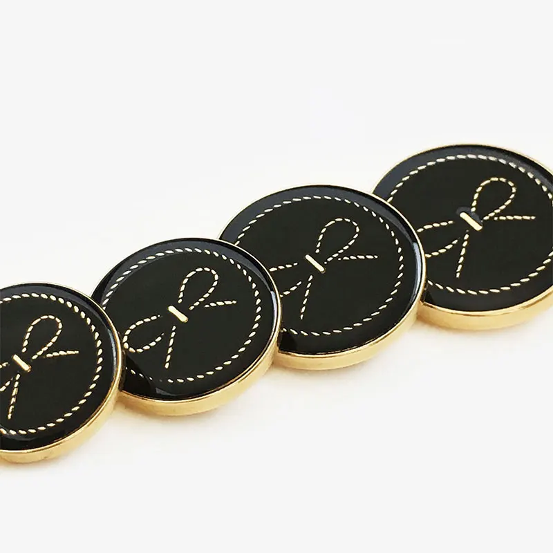 6Pcs 15mm-25mm Metall Knopf Für Kleidung Luxus Designer Gold Dekoration Nähen Knöpfe Handgemachte DIY Frauen mantel Zubehör – Detail 6