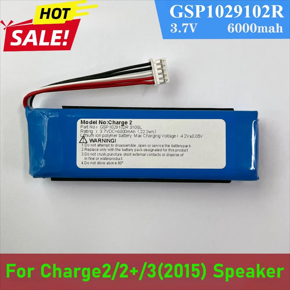 

6000mAh GSP1029102R Charge2 Speaker Battery For JBL Charge 2+ Charge 2 Plus /Charge 3 2015 Version Player Battery