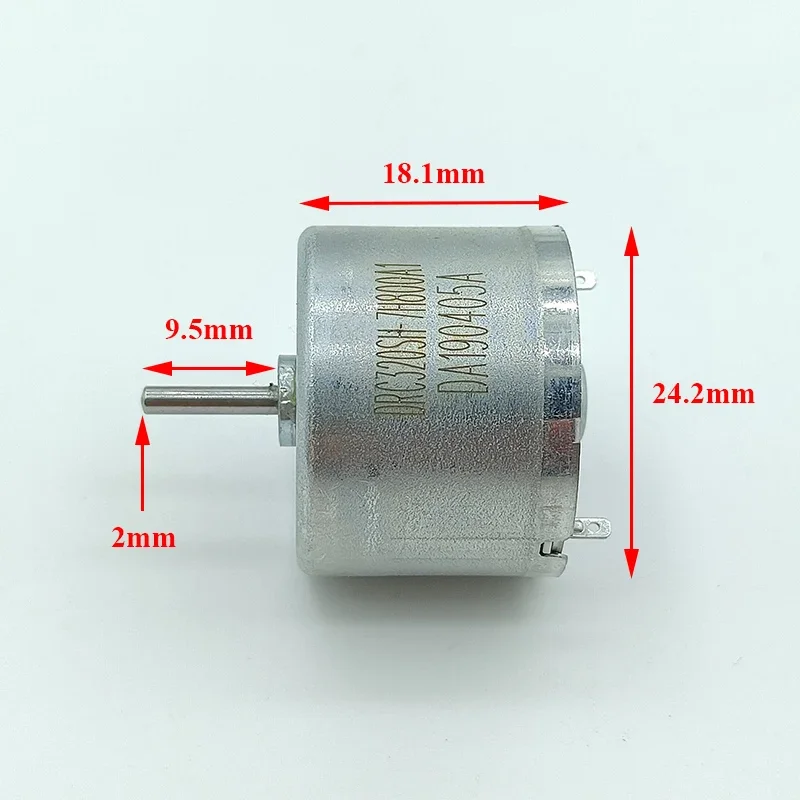 RC320SH RF-320CH Mini 24mm Electric Motor DC 6V 12V 15V 18V 24V 9500RPM Micro Mute Round Spindle Motor DIY Hobby Toy Sweeper