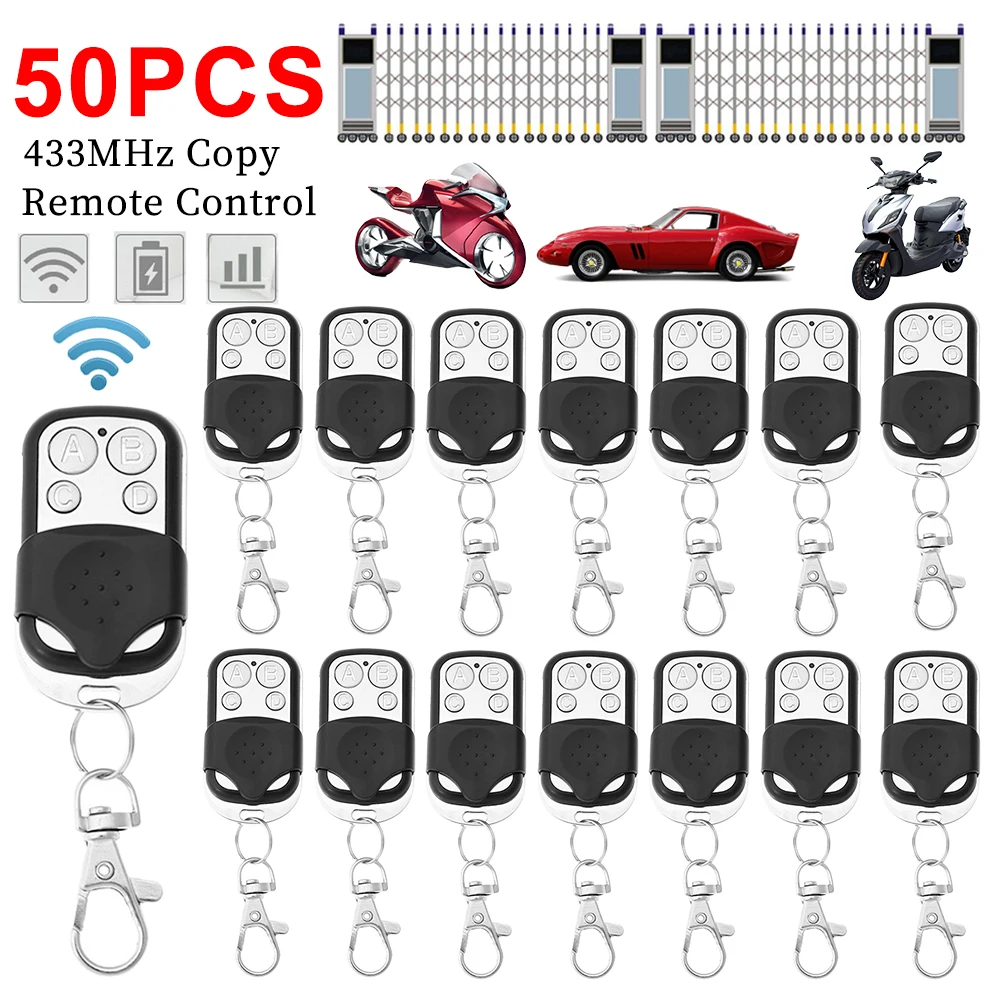 5-30PCS Smart Copy Duplicator 433mhz Remote Control 4 Button Electric Garage Door Gate Remote Cloning 433.92 MHz Transmitter