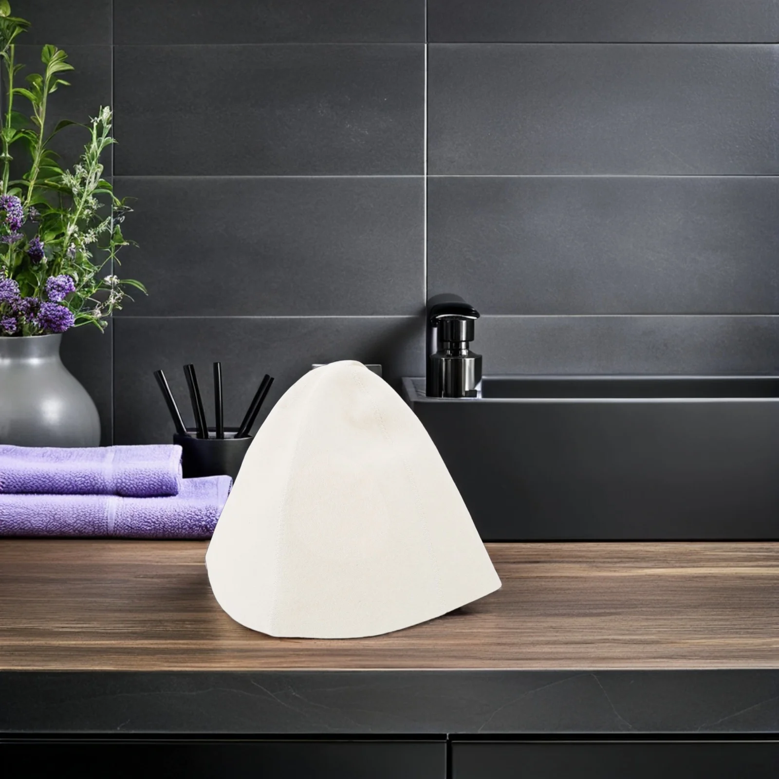 

Russian Sauna Hat Unisex - Traditional Wool Felt Bath Cap Breathable Reusable for Vaporarium Banya Session Heat Resistant