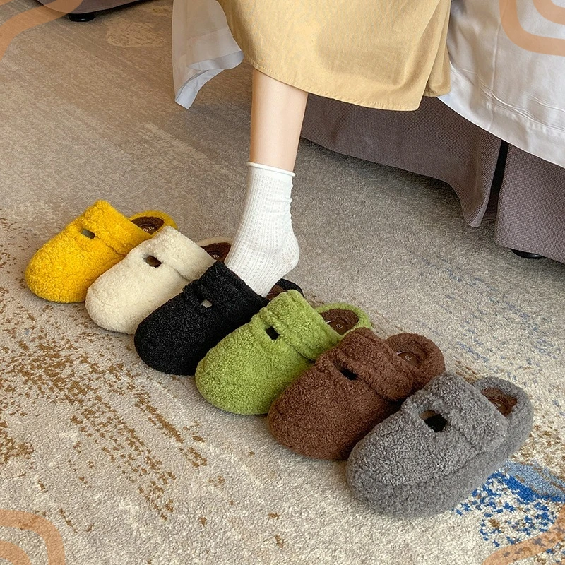 New Women's Winter Shoes Exquisite Round Head Plush Slippers for Woman Comfort Vacation Casual Shoe Designer Shoes Zapatos Mujer