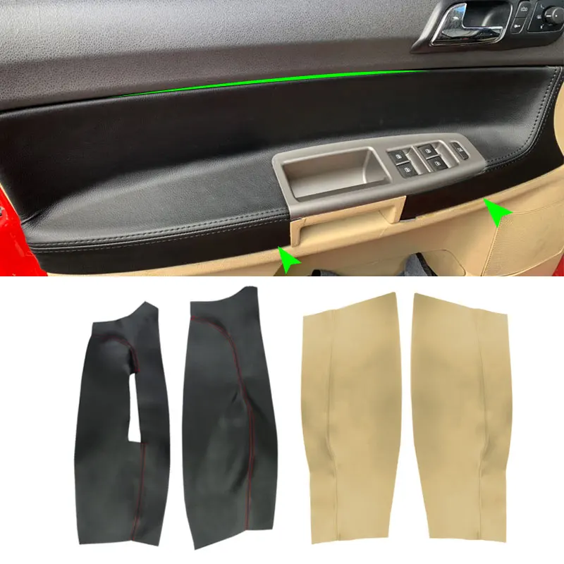 For VW POLO 2004 2005 2006 2007 2008 2009- 2011 Hatchback/Sedan Microfiber Leather Interior Door Panel Cover Protection Trim