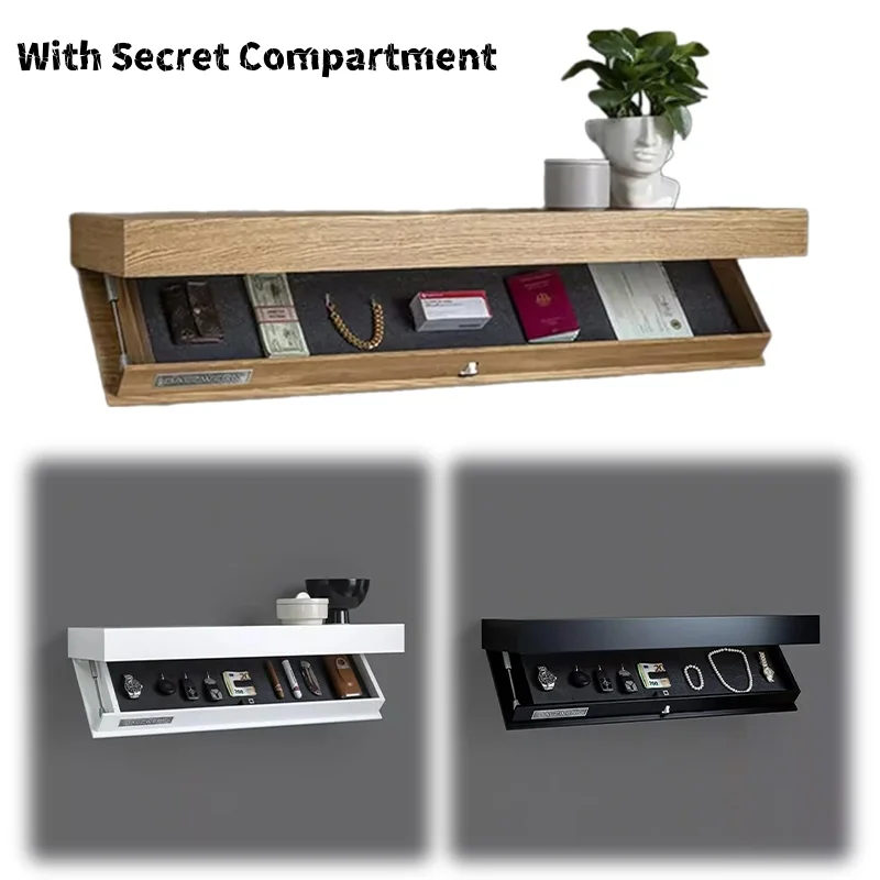 Magicflap Designer Shelf With Secret Compartment Concealed Floating Shelf Wall-Mounted Storage Solution Hidden Furniture