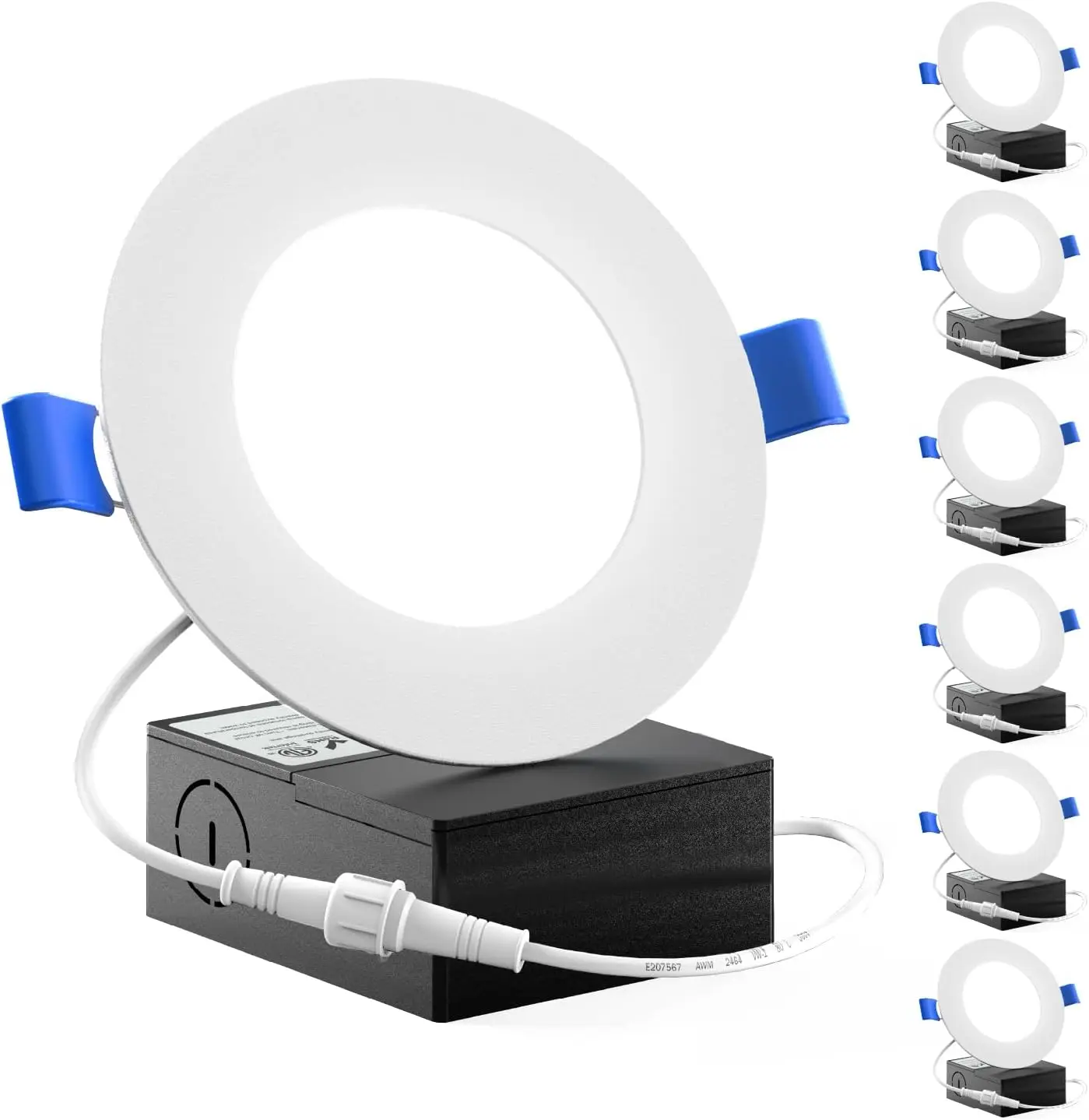 

Комплект из 6 светодиодных встраиваемых светильников Sunco, 4 фута, 10 Вт (60 Вт, эквалайзер), дневный свет 5000 К, регулируемая яркость, тонкие потолочные светильники без баллона, 650 лм, внесен в список ETL
