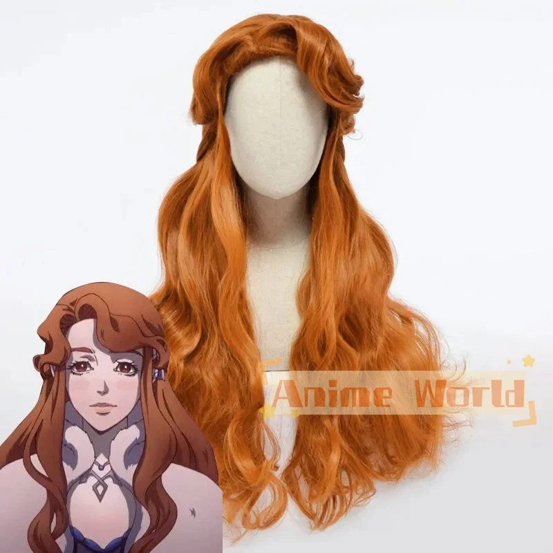 Castlevania Lenore Orange Cosplay Wig Halloween Synthetic Hair Heat