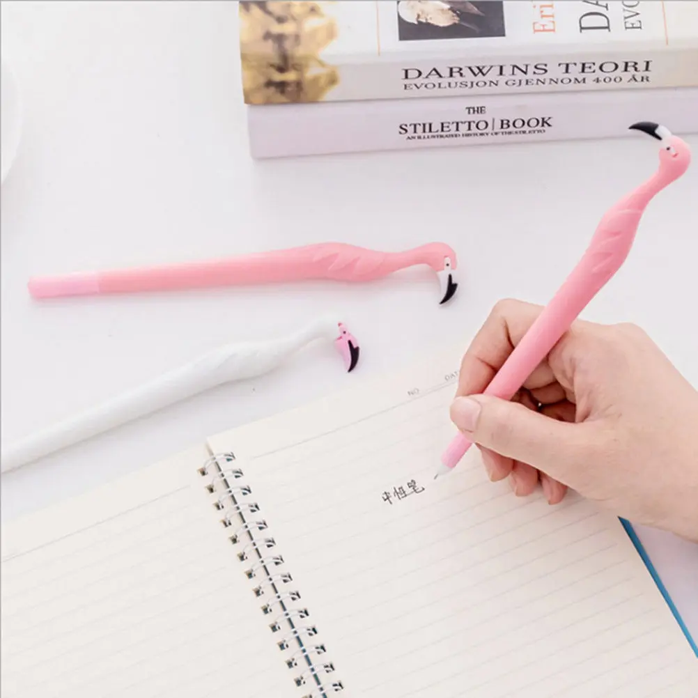 

Набор из 4 креативных шариковых ручек 0,5 мм, черные, милые гелевые ручки для школы и офиса, подарок для детей, оригинальные канцелярские принадлежности, розовые, белые