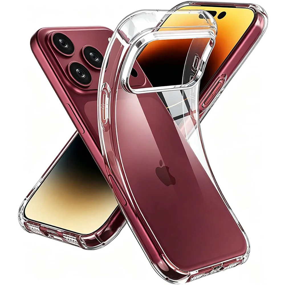 Luxuriöse Transparente Handyhüllen für iPhone 18 Pro Max 17 Pro Max 16 15 11 14 Plus 13 12 Mini 7 8 XS Max XR Hüllen Klare Rückabdeckung – Detail 3