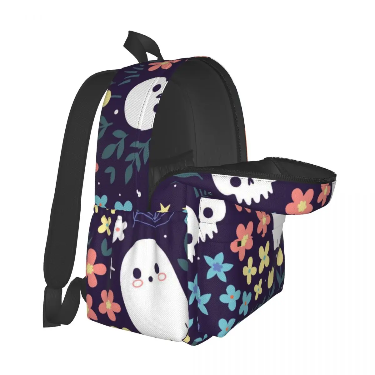 Pumpkin Ghost Pattern Halloween Large Capacity Student Bookbag Casual Fashion Backpack Schoolbag Lightweight Travel Bag