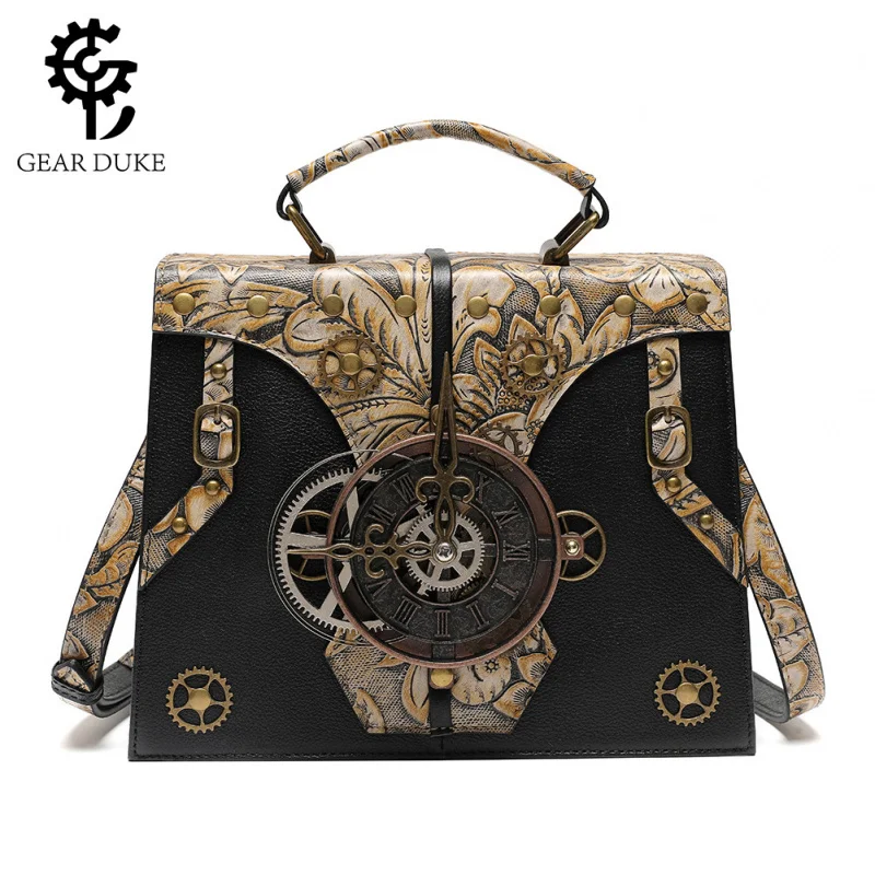 

2025European and American Retro Style Niche Women Bag Castle Texture Embossed Women's Leather Handbag Cowhide Stitching Shoulder