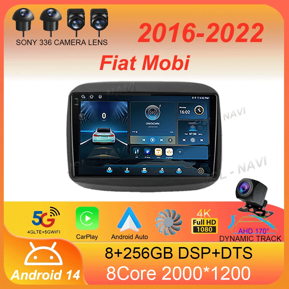 

Android13 QLED For Fiat Mobi 2016 2017 2018 -2022 Car Radio Multimedia Video Player GPS Navigation Stereo Carplay 4G WIFI No DVD