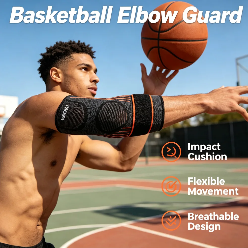 Arm Compression Sleeve - Elbow Braces for Recovery, Support for Athletic Sports Running Tennis Baseball Weightlifting- Men Women view 6