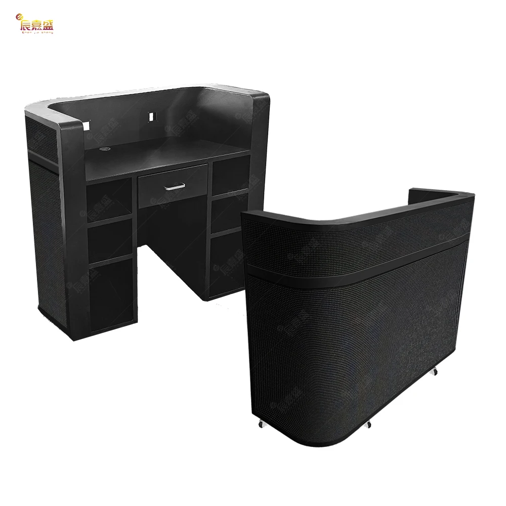 P1.25 P2 P2.5Custom Mobile Club Digital Curved Facade Top Dance Stand Portable Table Exhibition Cabina Desk LED DJ Booth Console view 6