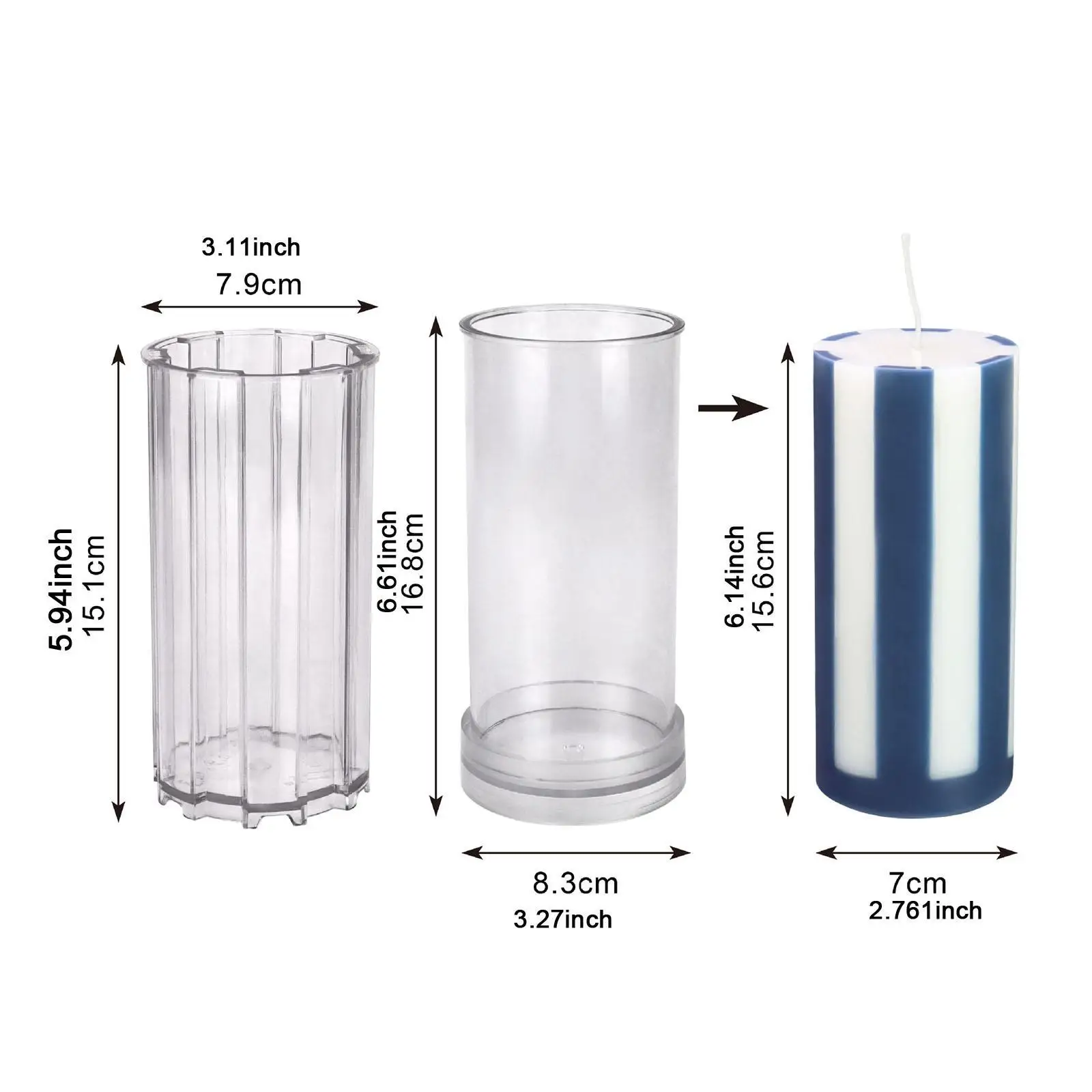 شمعدان بلونين، نموذج مصنوع يدويًا، نموذج زخرفة فريد من نوعه غير لاصق