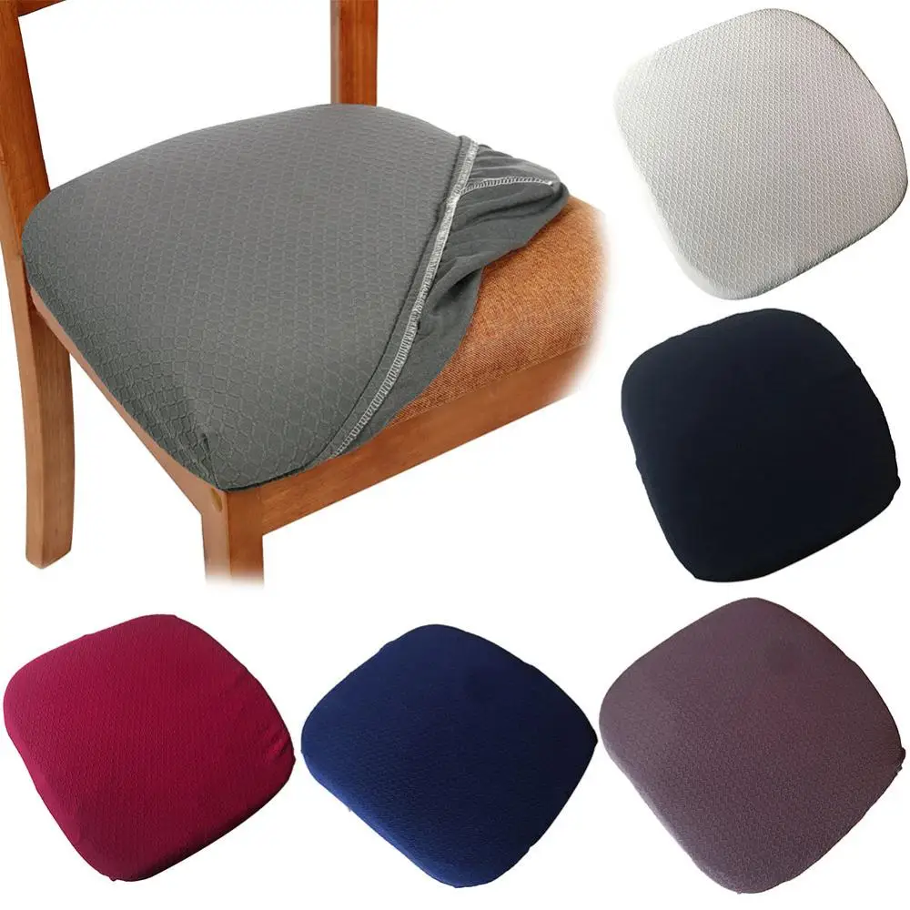 

Seat Cushion Covers Stretch Chair Cover Slipcovers Hotel Banquet Dining Living Room Removable Anti-Slip Elastic Chair Cover