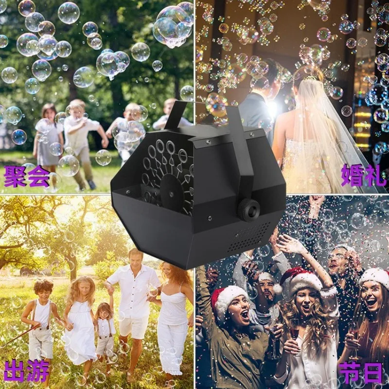 Remote Control Mini Single Wheel Bubble Machine Stage Wedding Bar Party Effect Bubble Maker