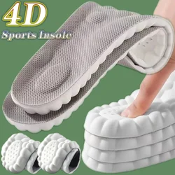 Plantillas ortopédicas de masaje 4D para hombres y mujeres, almohadillas para pies con absorción de impacto, suaves, de alta elasticidad, soporte para arco deportivo, almohadilla para zapatos