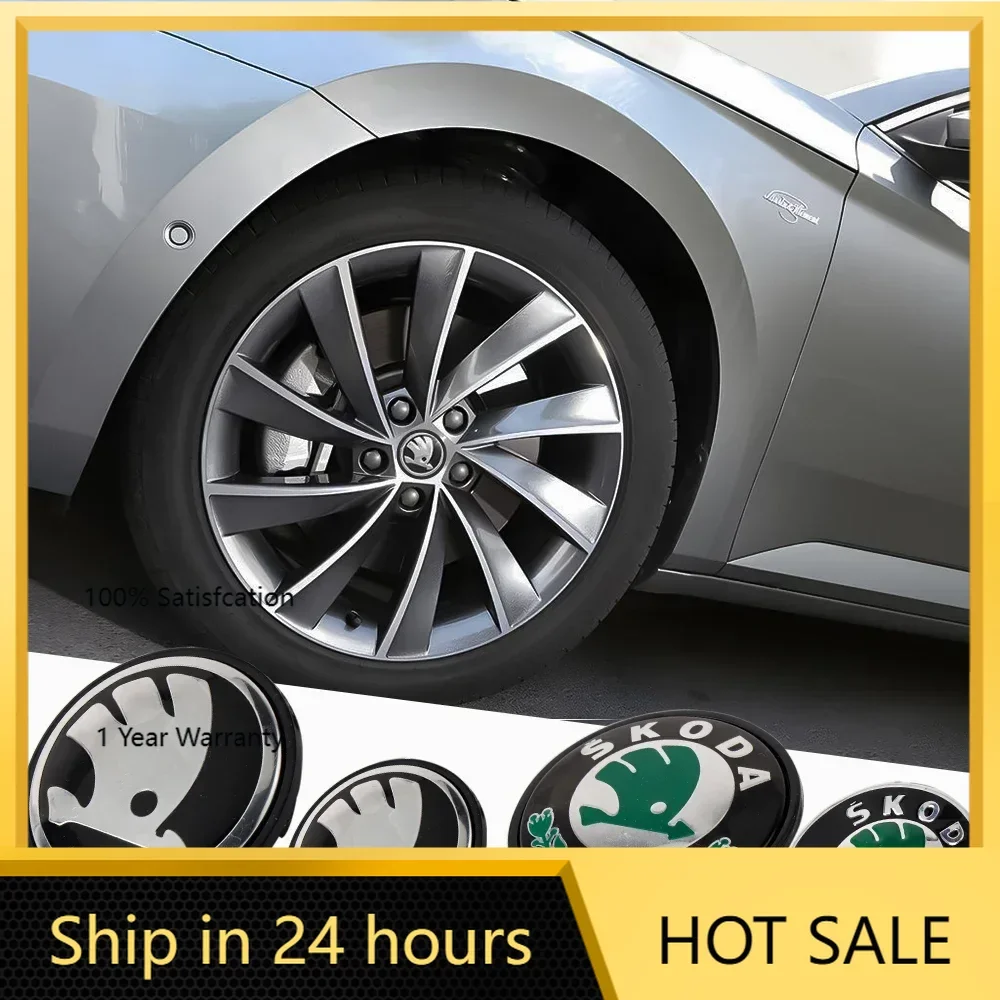 

Skoda 2026 Hot 4pc 55mm 65mm Car Original Wheel Center Cover Hub Cap Emblem Replacement For Skoda Octavia Fabia Rapid Yeti Super
