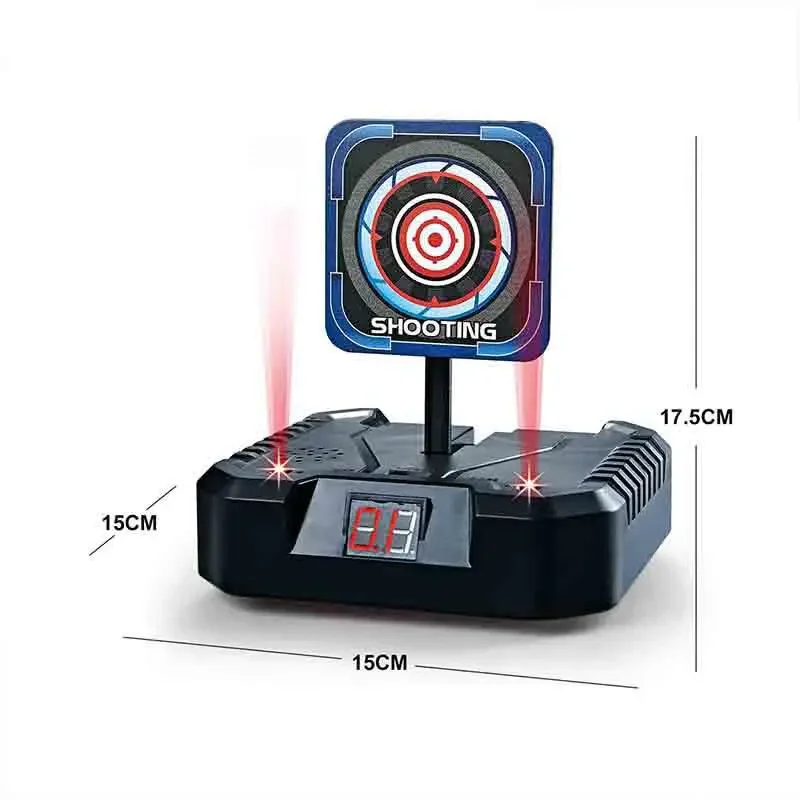 サウンドライト電子スコアリング射撃ターゲット自動リセットデザイン子供用ソフトバレットゲームアクセサリー-7u