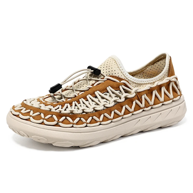 

MAIJIAKA Fashion Men Casual Shoes Brand Designer Men Sneakers High Quality Beach Sandals Summer Hand Woven Men's Sandals
