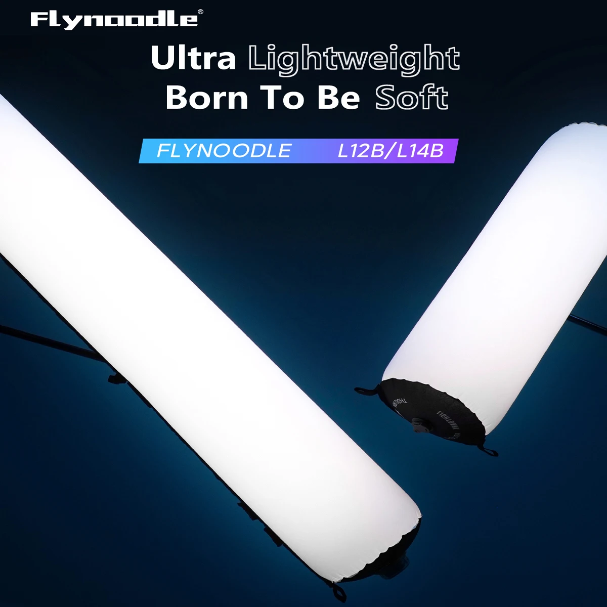 FlyNoodle L12B/L14B Bi-Color Fully Automatic Inflatable Soft Light 2700K-6000K Studio Photo Light APP Control Video Camera Light