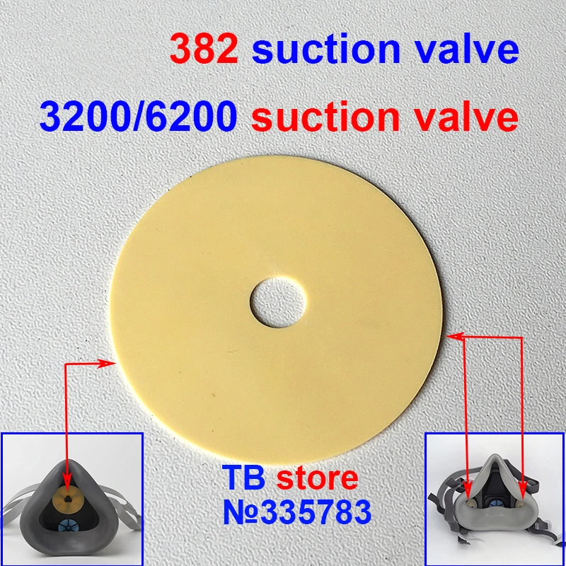 new 382 6893 Suction gasket 3200/6200/6800/1211 Gas mask Replacement gasket yellow Circular Respiratory mask valve